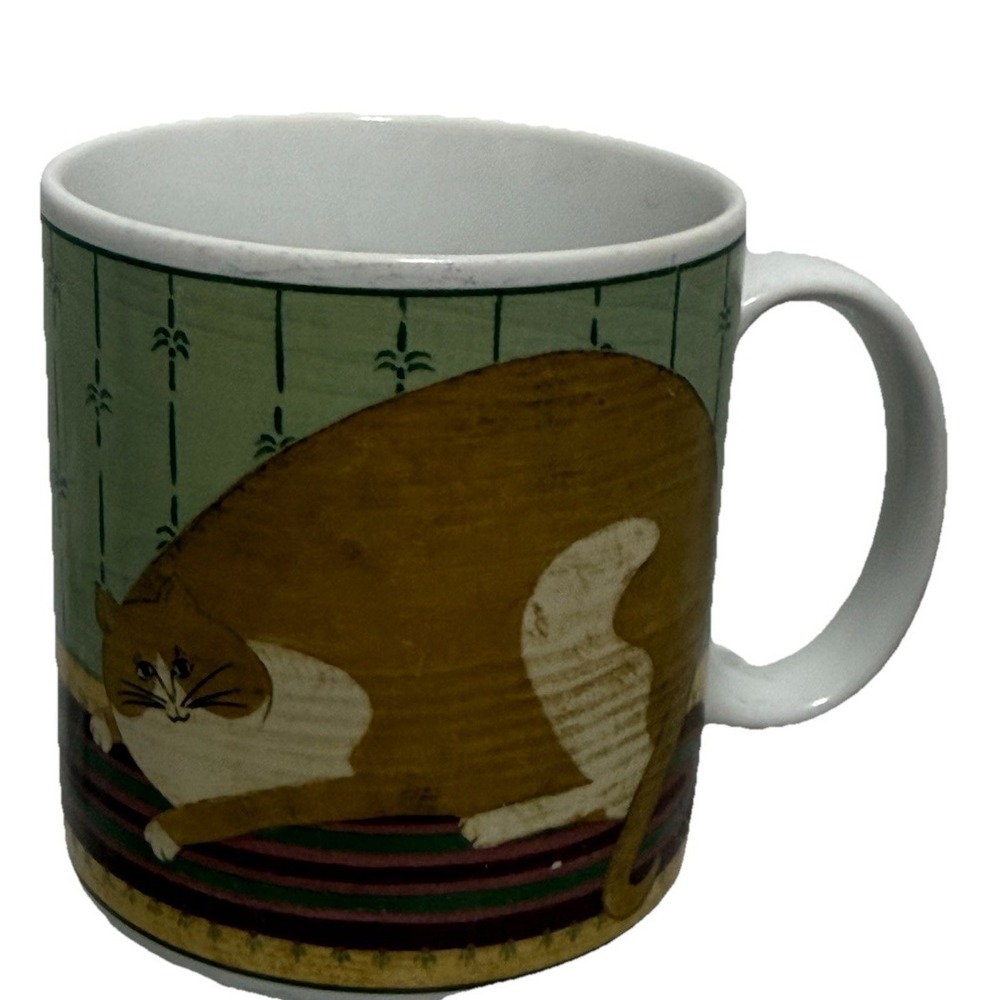 Orange Fat Cat by Warren Kimble Coffee/Tea Cup 3.5" Cat Collection Oneida Sakura